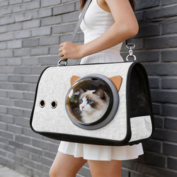 Cat Carrier Portable Travel Bag Large Capacity Space Capsule Backpack Dog and Cat Cage Cat Box Anti-Stress Pet Bag