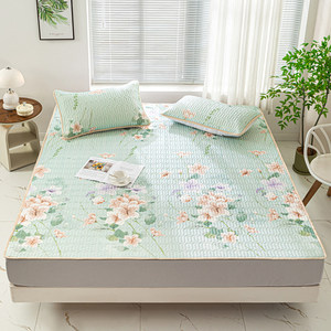 
2024 new latex mat three-piece set of bedding covers for mother and baby type A high-end ice silk mats can be machine-washed in summer