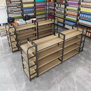 
Zhongdao Cabinet Supermarket Double-sided Display Cabinet Convenience Store Shelf Food Cosmetics Display Table Maternal and Child Running Display Cabinet