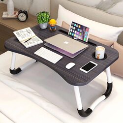 Bedside Desk, Folding Table, Laptop Table, Small Table for Children, Study Desk for Dormitory, Home Desk, Folding Table for Stall Setup