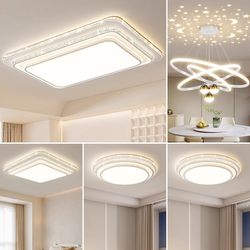 Living Room Ceiling Light 2025 New Model Eye-Protection Crystal Ceiling Lamp Large Size Simple Modern Hall Main Light Zhongshan Lighting Fixtures