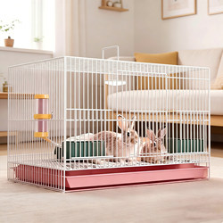 Rabbit Household Cage, Extra-Large Indoor Cage with Toilet, Guinea Pig Cage, Automatic Waste Cleaning Pet Cage