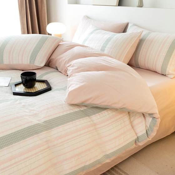 
Nan Home Textiles maternal and infant bed quilt cover single piece cotton washed 1 cotton quilt cover three-piece set spring A summer 80*89615