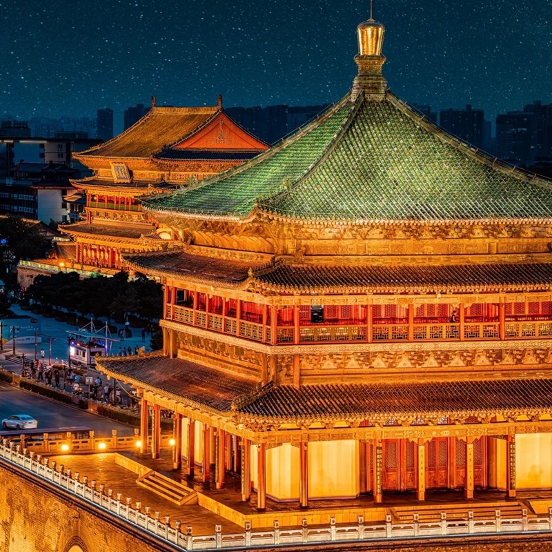 【纯玩含机票】陕西旅游兵马俑法门寺壶口瀑布钟鼓楼6天5晚跟团游