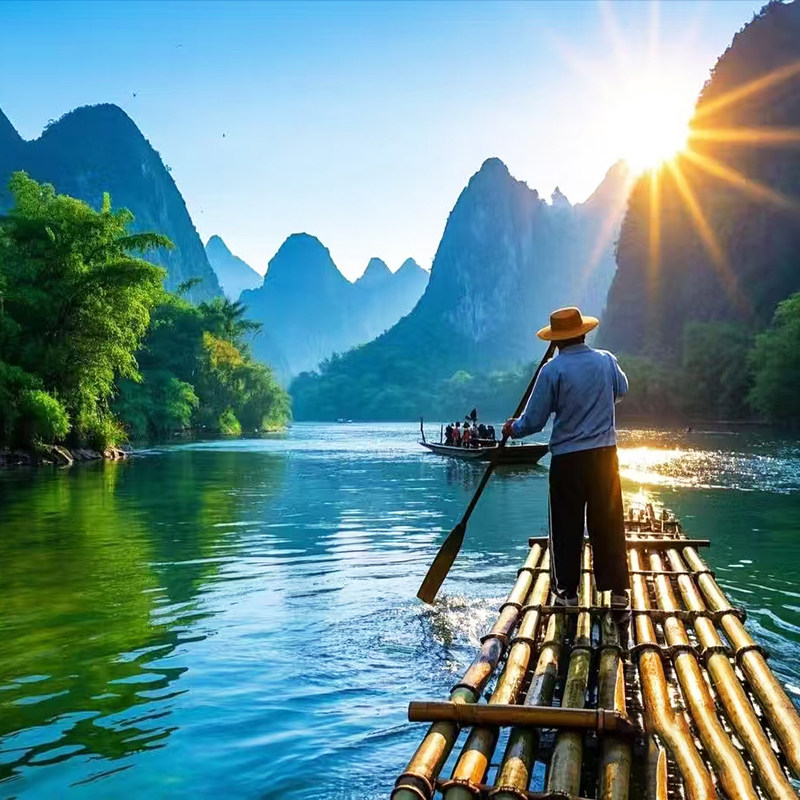 【机票+酒店】广西旅游桂林4天3晚自由行漓江象鼻山阳朔十里画廊