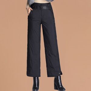 
Down cotton pants for women with wide-leg pants for winter new high-waist loose casual nine-point pants down cotton pants boot pants