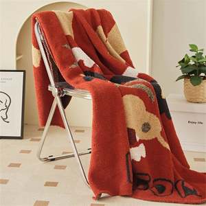 
Langgao Textile's super hot Dragon Year Auspicious Class A Half-Side Velvet Knitted Blanket Sofa Blanket Decorative Blanket Faucet Head