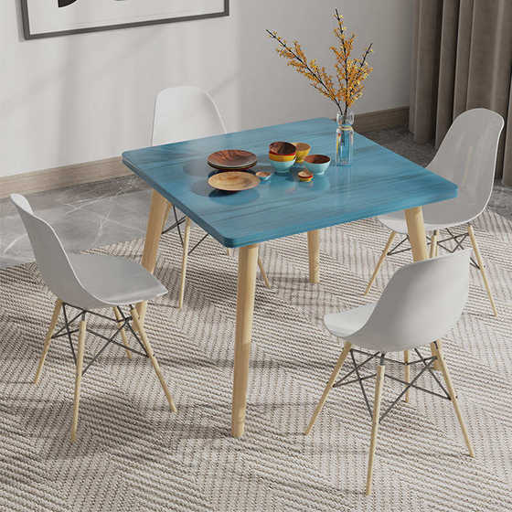 
Dining table and chair combination home small apartment dining table network simple small long table red modern restaurant dining table square table