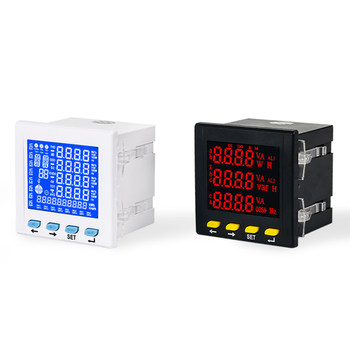 
Three-phase multi-function power meter LCD intelligent single-phase current voltage power network electric energy digital display high precision
