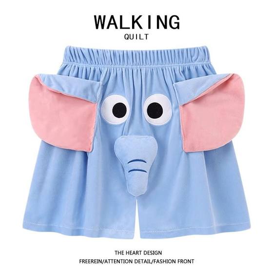 
[Limited time discount of 50% off] Elephant Shorts Cute Loose Pajamas Pants Autumn Funny Couple Big PJ New