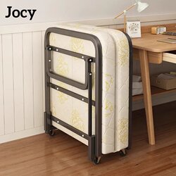 German Folding Bed for Home Use, Single Person Nap Bed, Hotel Extra Bed, Temporary Simple Bed for Adult Care, Postpartum Care Bed