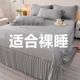 Summer ice silk mat A-class mother-child grade machine-washable iced bean soft mat gradient bed skirt mat 2025 new