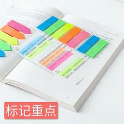 Index Label Paper Sticky Notes, Writable Markers, Small Plastic Bookmarks, Strong Adhesive for Students, Reusable