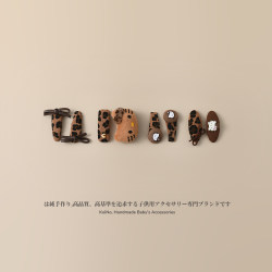 Leopard Print Cute Baby Hair Accessories Children's Cat Bb Clip Does Not Damage Hair Girls' Hair Clip Baby Bangs Bow Headwear