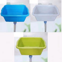 No-Drill Plastic Washbasin, Simple Integrated Basin with Drainage, Suitable for Dormitories, Rentals, Temporary Use, for Washing Vegetables and Dishes