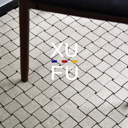 French-Style Limestone Pattern Full-Body Tile Mosaic, Off-White Geometric Pattern, Square, for Kitchen, Bathroom, and Restaurant