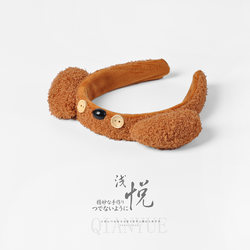 Cute Bear Plush Headband for Women, Universal Studios Style, 2025 Hot Autumn and Winter Headband, High Crown Headband for Face Washing