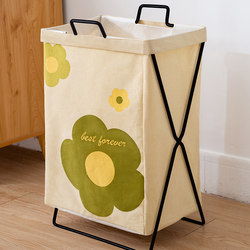 Household Multifunctional Dirty Clothes Basket, Bathroom Dirty Clothes Storage Basket, Foldable Clothes Rack, Iron Frame Dirty Clothes Basket