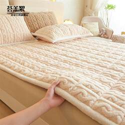 Winter Thickened Taffeta Velvet Mattress Pad, Home-Use Double Folding Milk Velvet Mattress, Dormitory Single Mattress