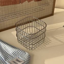 Minimalist Iron Art Mask Storage Box for Home, High Aesthetic Storage Box for Cosmetics and Lipstick, Hollow-Out Design for Desktop