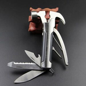 15-in-1 Multifunctional Survival Hammer Tool - Stainless Ste