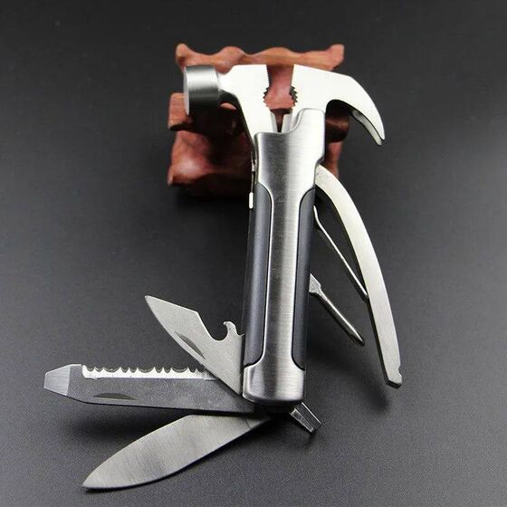 15-in-1 Multifunctional Survival Hammer Tool - Stainless Ste