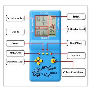 Classic Retro Handheld Game Players for Tetris Console Large