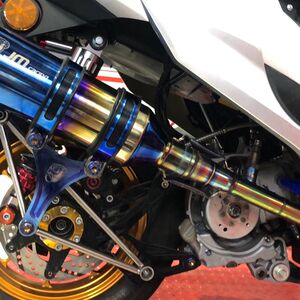 JMracing Python Backpressure Exhaust Pipe Battle Ghost Fire Cool Qi Fu Xi Qiao Ge JOG Modified Titanium Burnt Exhaust Pipe