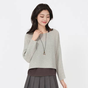 
2026 new summer style one-line collar off-shoulder halter neck sweater European station women's sun protection clothing trendy pullover