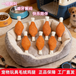 Dog Chew Plush Chicken Leg Toy for Puppies, Home Entertainment, Self-Entertainment, Boredom Relief, Small Teddy Durable Chew Toy, Pet Supplies