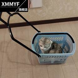 Foldable Delivery Cart, Pet Stroller, Shopping Basket, Portable Thickened Trolley with Wheels