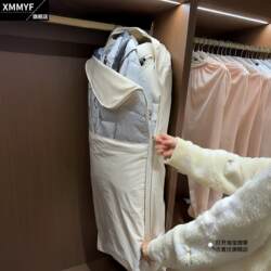 Hanging Seasonal down Jacket Storage Bag for Bedroom Wardrobe, Compression Organizer, Dustproof, Moisture-Proof, Visible Garment Cover