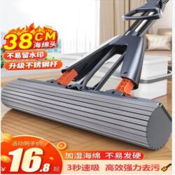 Hands-Free Sponge Mop for Home Use, One-Sweep Clean, 2026 New Model, Absorbent, Foldable, Dual-Use for Dry and Wet, Pva Floor Mop