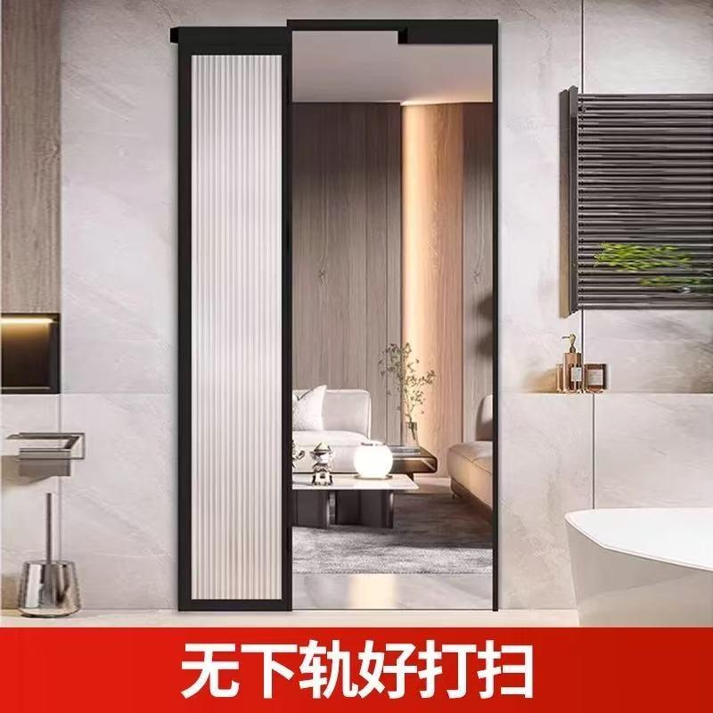极窄pd门推拉门平开一体门厨房卫生间厕所阳台钛镁铝合金pd折叠门-淘宝网