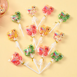 
New Year's gifts, Year of the Horse shape lollipops, fruit-flavored candies, children's snacks, shopping mall restaurant event layouts