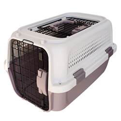 Pet Airline Crate with Skylight, Pet Transport Box, Portable Travel Box, Cat Cage, Dog Car Transport Box
