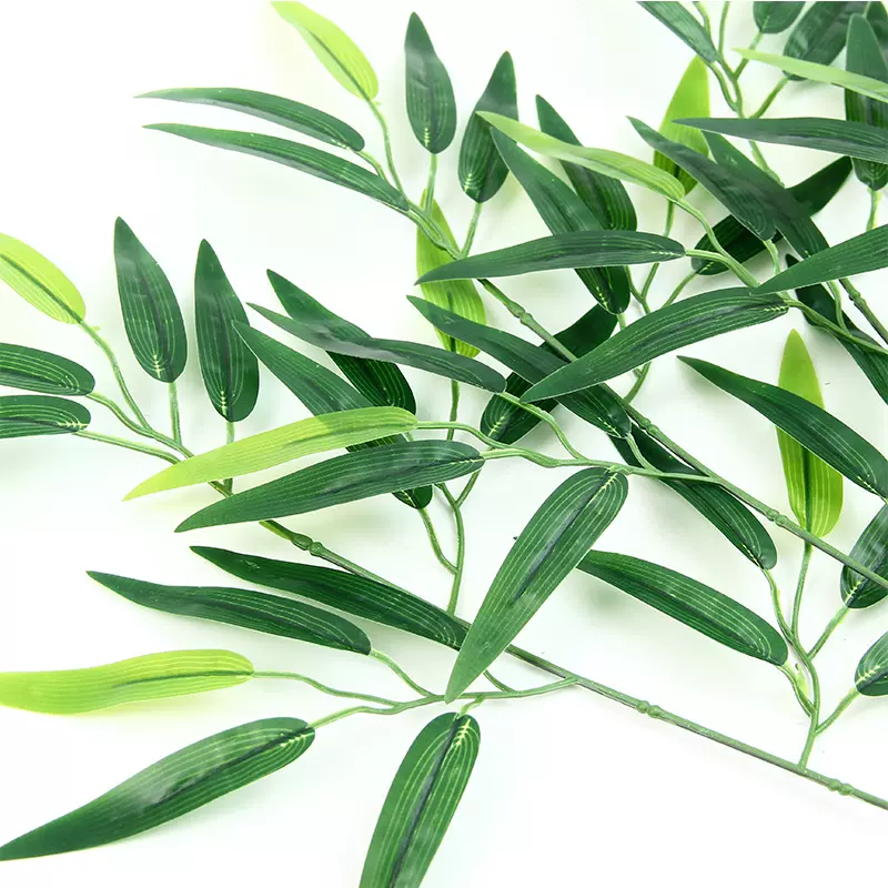 仿真竹葉假竹葉竹枝塑料裝飾小竹葉竹葉藤小竹子 