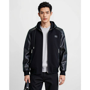 
{Casual Daily}Removable down liner two-wear hooded casual special waxed leather jacket for men 2025