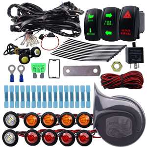 ATV UTV steering signal speaker kit rocker switch switch horn reverse light flash relay 60B510Hz
