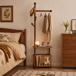 Magic Alternative to a Bedside Table, Antique-Style Bed End, for Placing Clothes at Night, Coat Rack, Bedroom Mobile Multi-Functional Clothes Rack