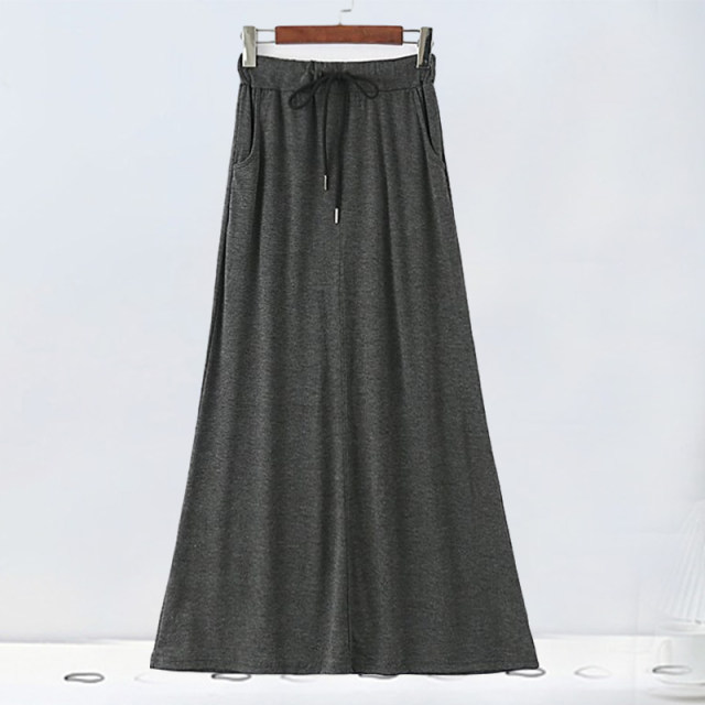 Spring and summer new leisure sports guard skirt female half -body tight high waist A -line large size cover skirt mid -length thin

