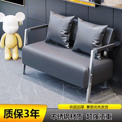 Minimalist Style Sofa with Cat-Scratch Resistant Fabric for Small Apartments, Simple Italian-Style Sofa for Milk Tea Shops, Beauty Salons, and Light Luxury Stores