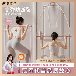 Hongkejia Resistance Band for Back Exercises, Door-Mounted High Pull-Down Trainer, Elastic Band, Home-Use Back Training Tool
