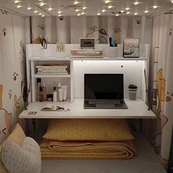 Dormitory University Dormitory Bed Computer Desk Foldable Student Bunk Bed Desk Writing Table Simple Lazy Desk