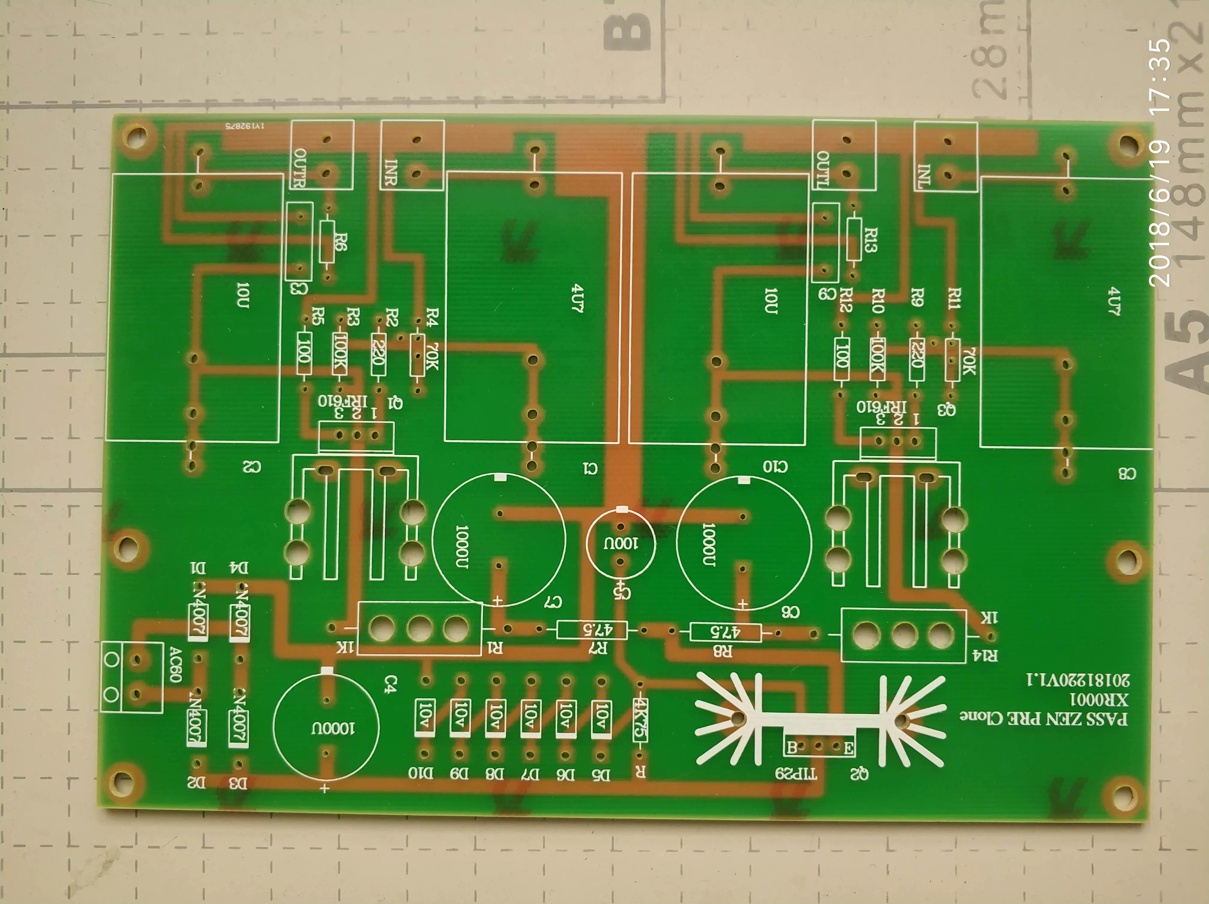 Pass Zen前级板pcb板前级hifi板 空板无元件 Pass Zen前级板pcb板前级hifi板 空板无元件