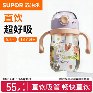 
Supor baby sippy cup PPSU milk and water cup direct drinking bottle children's anti-choking milk cup learning drinking cup