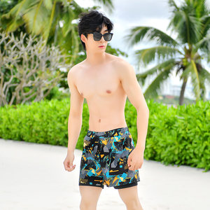 
Swimming trunks for men's anti-embarrassment 2025 new hot spring large-size swimsuit men's professional quick-drying swimwear equipment beach pants