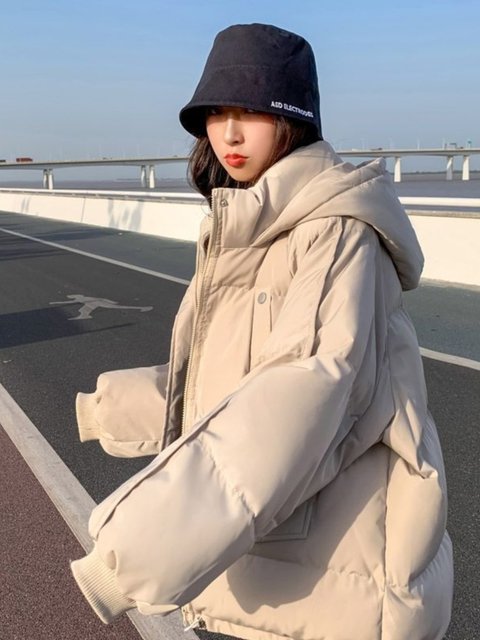 Thickened bread suit short down cotton coat cotton clothes for women Korean version loose autumn and winter coat cotton jacket 2025 new style