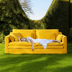 Nordic Wabi-Sabi Cloud-Like Fabric Sofa, French Retro Style, Straight-Line Design, Removable and Washable, Ultra-Soft, Suitable for Various Sizes of Homes, Muji-Style Living Room