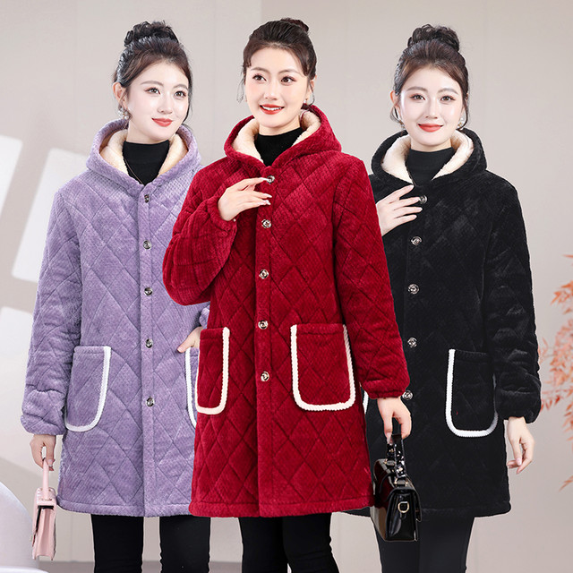 Winter new flaw -plin velvet thick women's home clothes hometown hometown cotton warm cover coat cold cotton jacket
